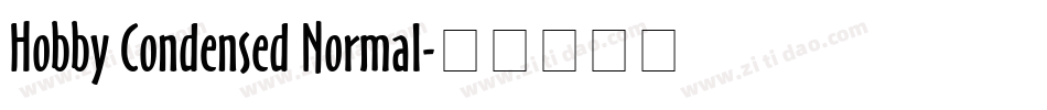 Hobby Condensed Normal字体转换